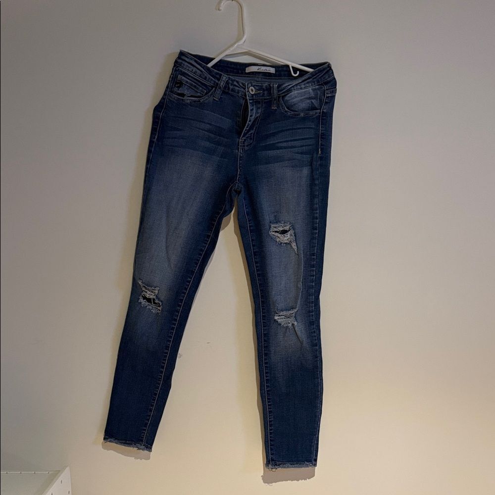 KanCan Dark Blue Distressed Skinny Jeans
